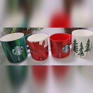3 STARBUCKS COFFEE / TEA MUGS,  Christmas , holiday, Winter
